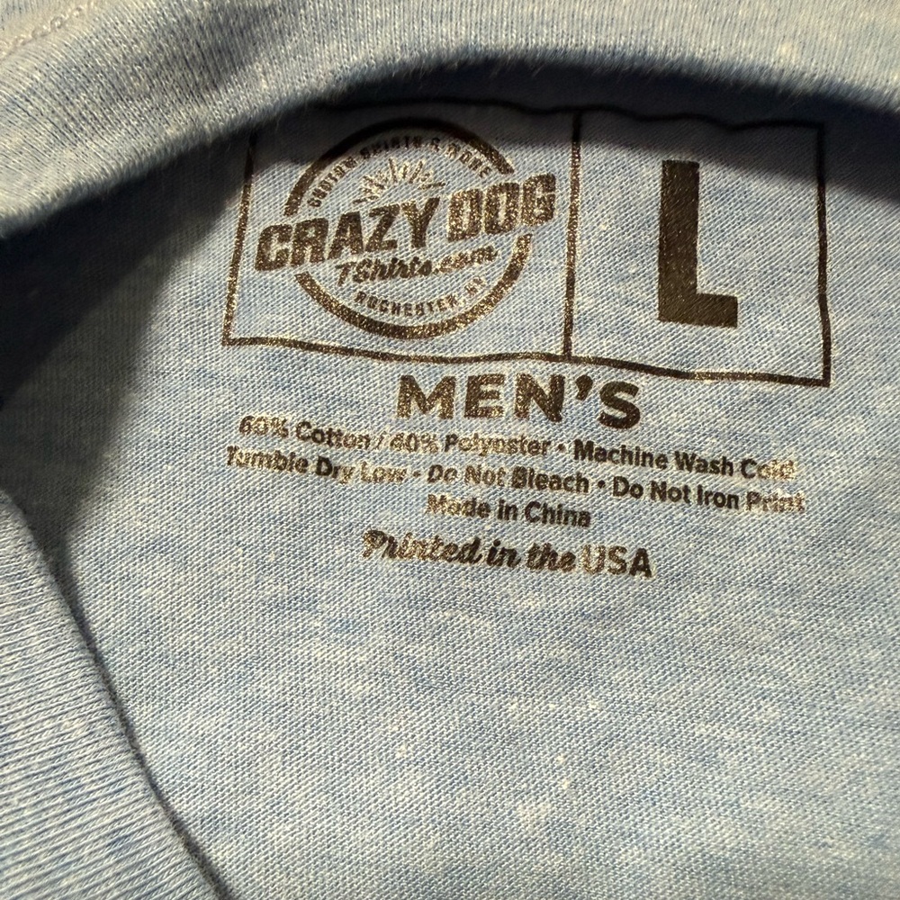 Blue Crazy Dog T-shirt with "I'm only talking to my dog today" design #doglovers - Picture 2 of 5